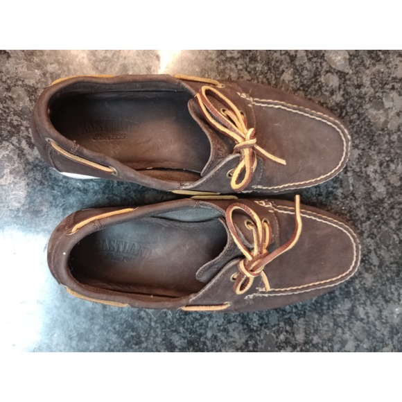 Eastland Men 9D Yarmouth Slip On Deck Boat Moc Shoes Brown Nubuck Memory Foam - Picture 2 of 8